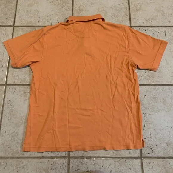 Arrow Orange Polo Shirt Size L 100% Cotton Collared Short Sleeve - Picture 2 of 5